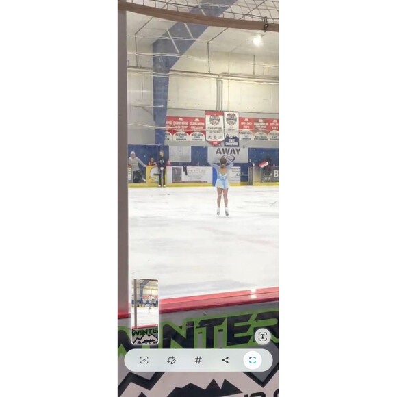 Ice skating Princess Theme with cute bow back -  Figure Skating Dress. size 14 - Picture 3 of 10